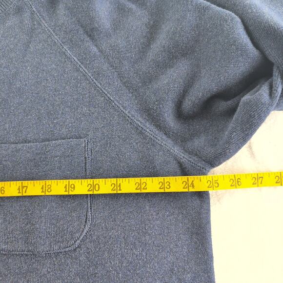 VTG 90's Eddie Bauer Blue V Stitch Heavyweight Ribbed Cotton Men's XL Crewneck - Picture 5 of 7